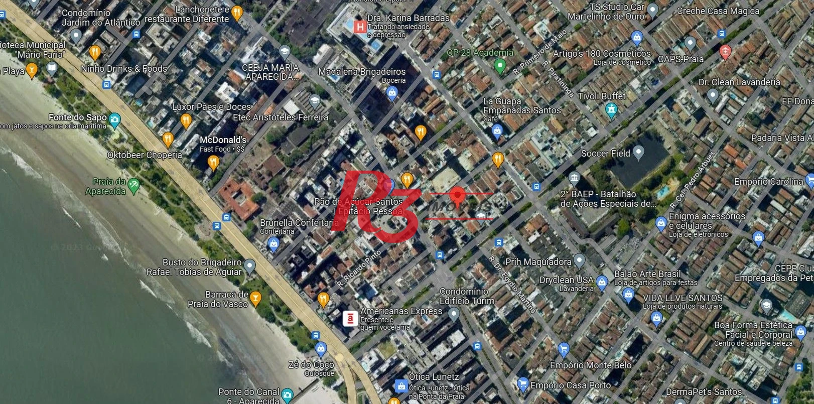 Terreno à venda, 585 m² por R$ 5.849.000,00 - Aparecida - Santos/SP