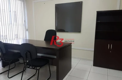 Sala coml. no centro de Santos à venda, reformada!! Oportunidade!