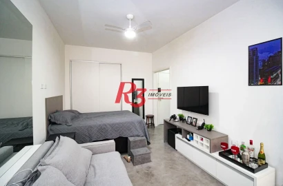Studio com 1 dormitório à venda, 31 m² por R$ 380.000,00 - Embaré - Santos/SP