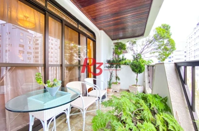 LOCAÇÃO Apartamento com 4 dormitórios, 294 m² - venda por R$ 2.300.000 ou aluguel por R$ 15.000/mês - Boqueirão - Santos/SP