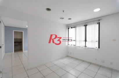 Sala para alugar, 40 m² por R$ 3.003,00/mês - Macuco - Santos/SP