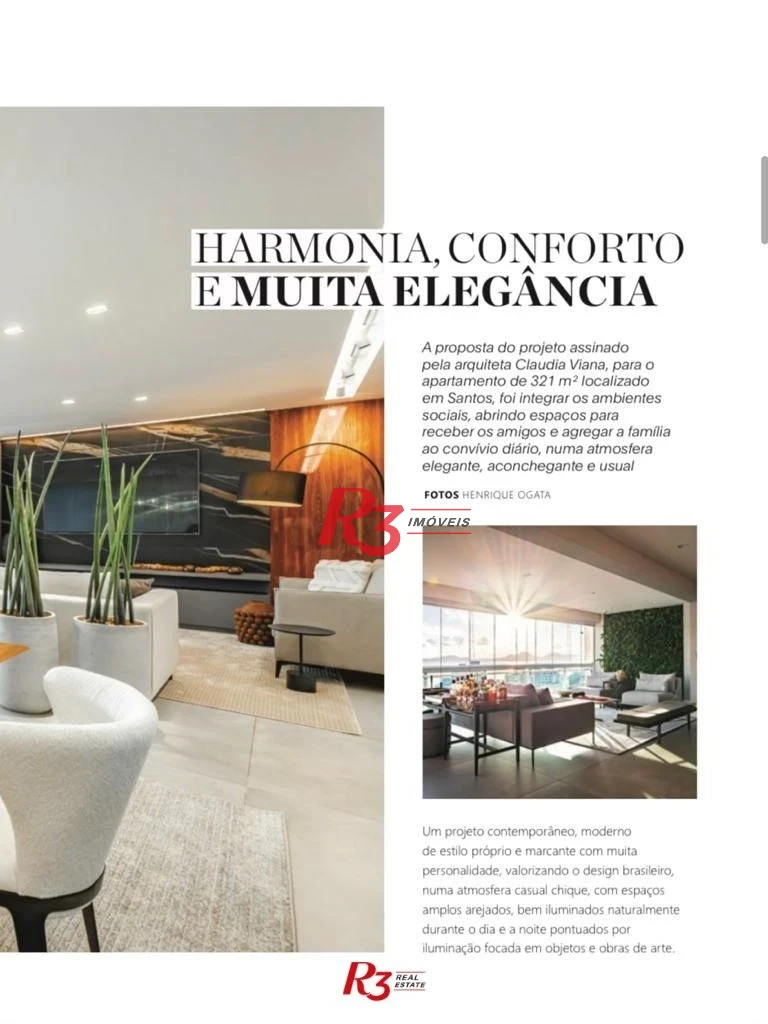 Apartamento à venda, 344 m² por R$ 6.300.000,00 - Aparecida - Santos/SP
