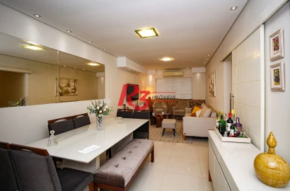 Apartamento com 2 dormitórios à venda, 82 m² por R$ 580.000,00 - Campo Grande - Santos/SP