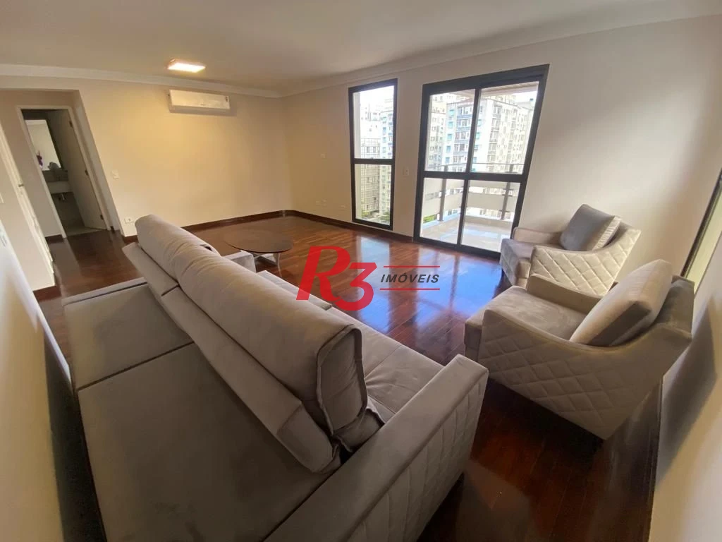 Apartamento com 3 dormitórios para alugar, 140 m² por R$ 11.500,00/mês - Aparecida - Santos/SP