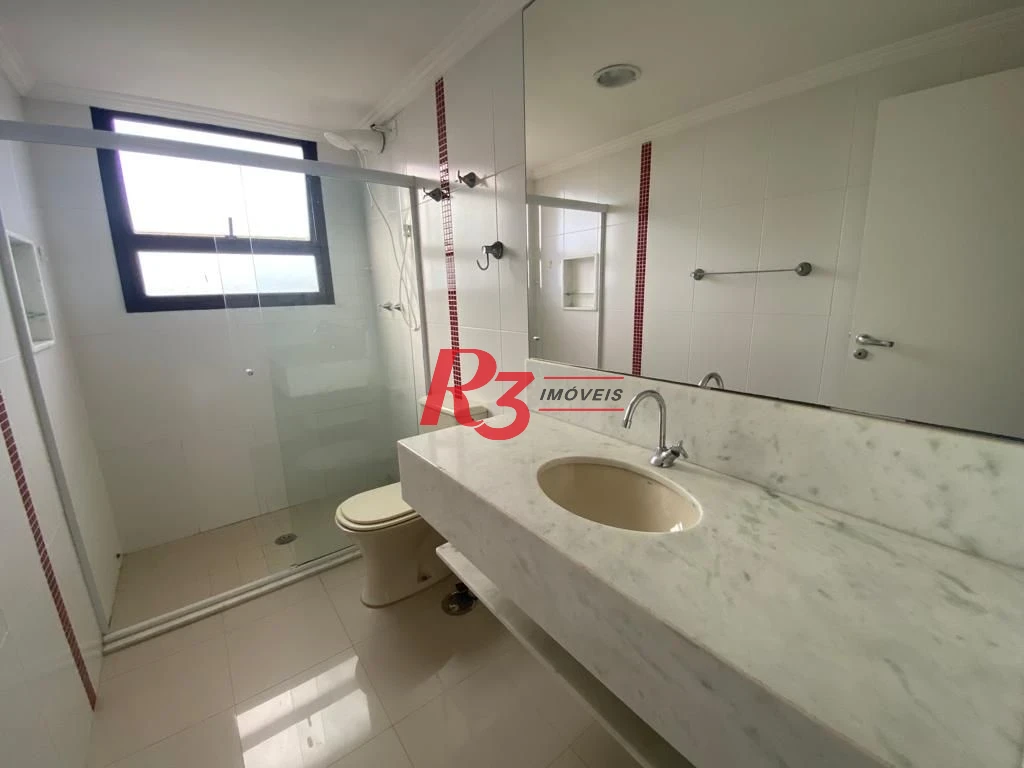 Apartamento com 3 dormitórios para alugar, 140 m² por R$ 11.500,00/mês - Aparecida - Santos/SP