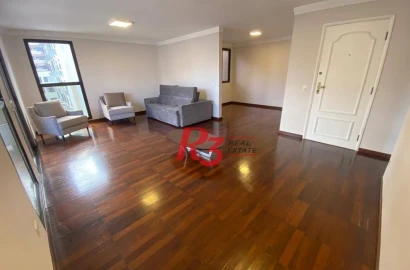 Apartamento com 3 dormitórios para alugar, 140 m² por R$ 11.500,00/mês - Aparecida - Santos/SP