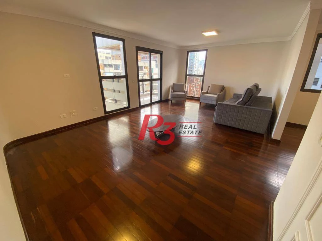 Apartamento com 3 dormitórios para alugar, 140 m² por R$ 11.500,00/mês - Aparecida - Santos/SP