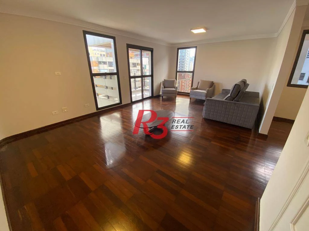 Apartamento com 3 dormitórios para alugar, 140 m² por R$ 11.500,00/mês - Aparecida - Santos/SP