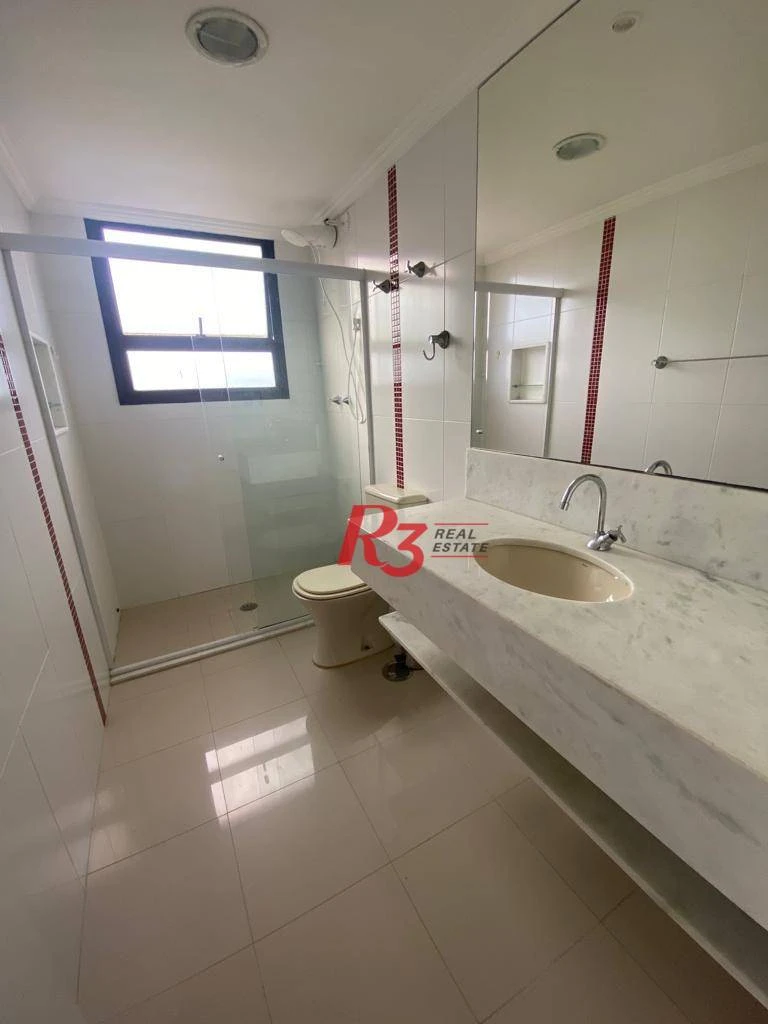 Apartamento com 3 dormitórios para alugar, 140 m² por R$ 11.500,00/mês - Aparecida - Santos/SP