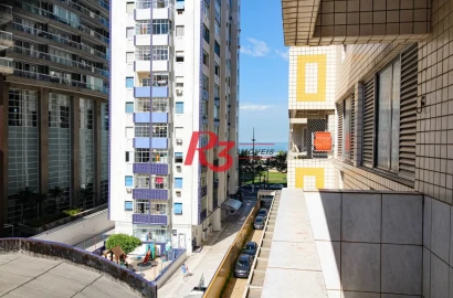 Apartamento com 3 dormitórios à venda, 100 m² por R$ 725.000 - Pompéia - Santos/SP