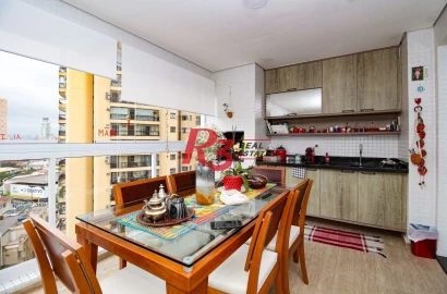 Apartamento com 3 dormitórios à venda, 132 m² por R$ 1.500.000,00 - Ponta da Praia - Santos/SP