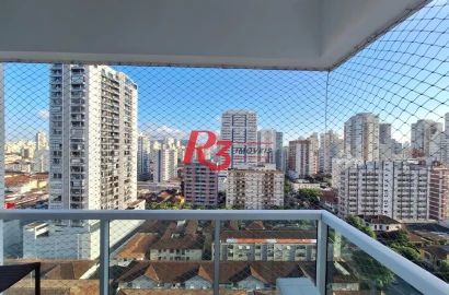 Apartamento com 1 dormitório para alugar, 47 m² por R$ 4.700,00/mês - Boqueirão - Santos/SP