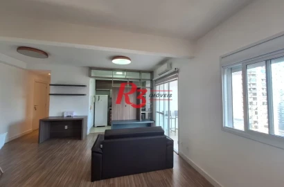 Apartamento com 1 dormitório para alugar, 47 m² por R$ 4.700,00/mês - Boqueirão - Santos/SP