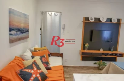 Kitnet para alugar, 30 m² por R$ 4.200,00/mês - Embaré - Santos/SP