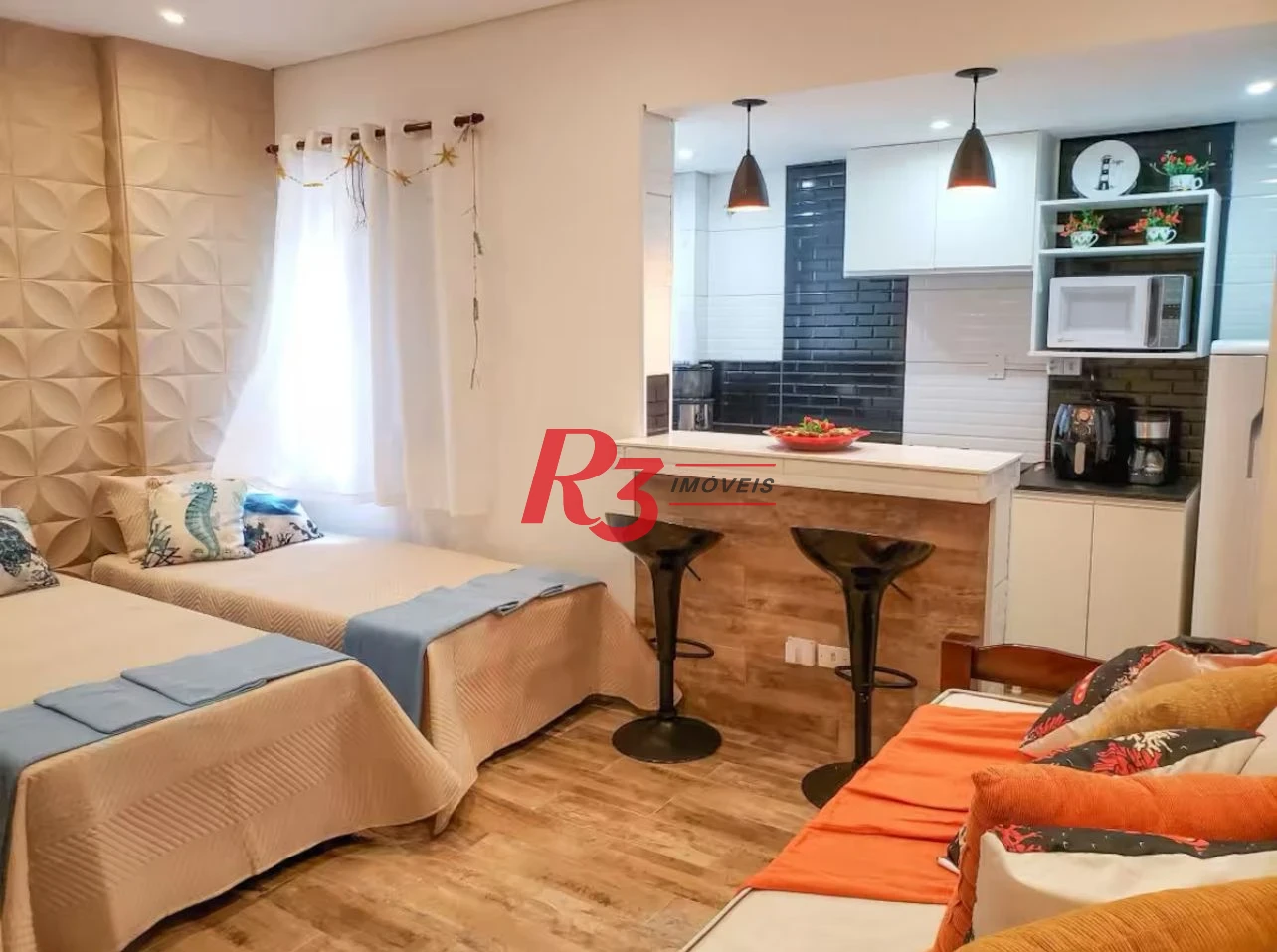 Kitnet para alugar, 30 m² por R$ 4.200,00/mês - Embaré - Santos/SP