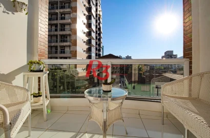 Apartamento com 3 dormitórios à venda, 151 m² por R$ 930.000,00 - Gonzaga - Santos/SP