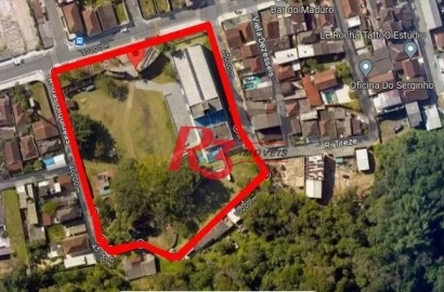 Terreno, 12660 m² - venda por R$ 54.000.000,00 ou aluguel por R$ 35.000,00/mês - Morro de Nova Cintra - Santos/SP
