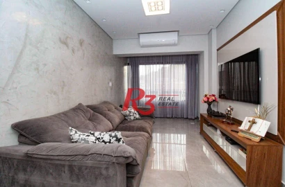 Cobertura com 3 dormitórios para alugar, 200 m² por R$ 7.000,00/mês - Campo Grande - Santos/SP