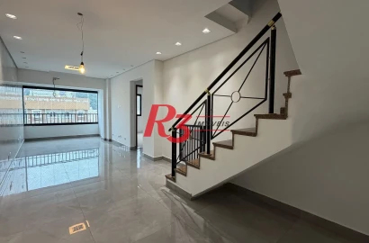 Cobertura com 3 dormitórios para alugar, 200 m² por R$ 14.010,00/mês - Campo Grande - Santos/SP