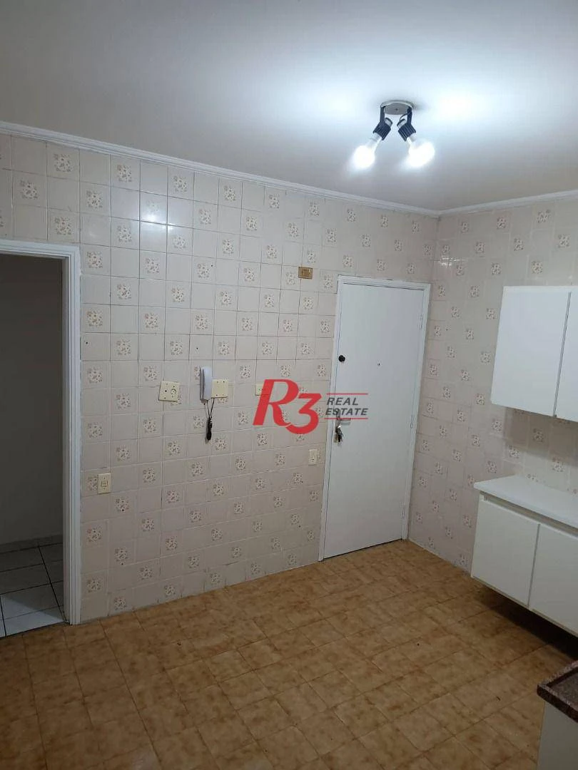 Apartamento com 3 dormitórios para alugar, 107 m² por R$ 5.900,00/mês - Campo Grande - Santos/SP