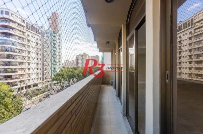 Apartamento com 4 dormitórios para alugar, 270 m² por R$ 12.000,00/mês - Boqueirão - Santos/SP