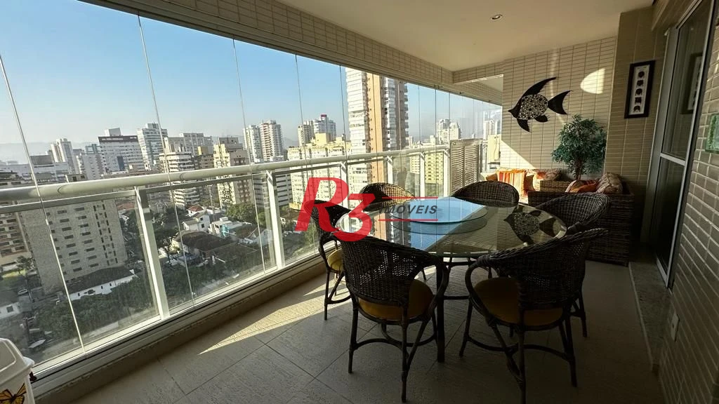 Apartamento para alugar, 181 m² por R$ 16.000,02/mês - Gonzaga - Santos/SP