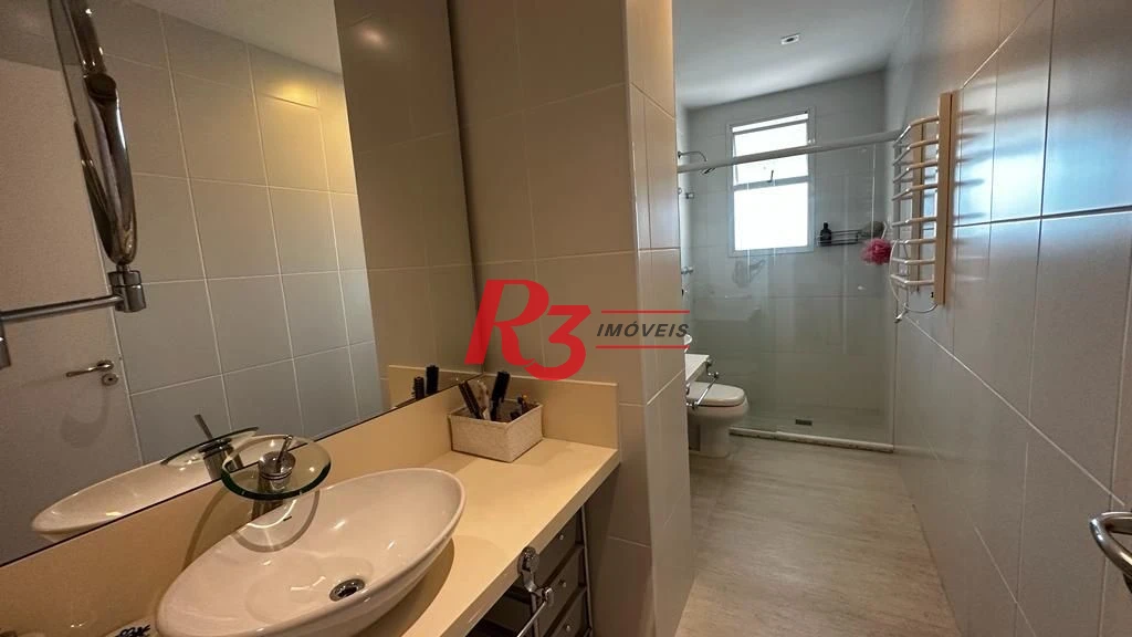 Apartamento para alugar, 181 m² por R$ 16.000,02/mês - Gonzaga - Santos/SP