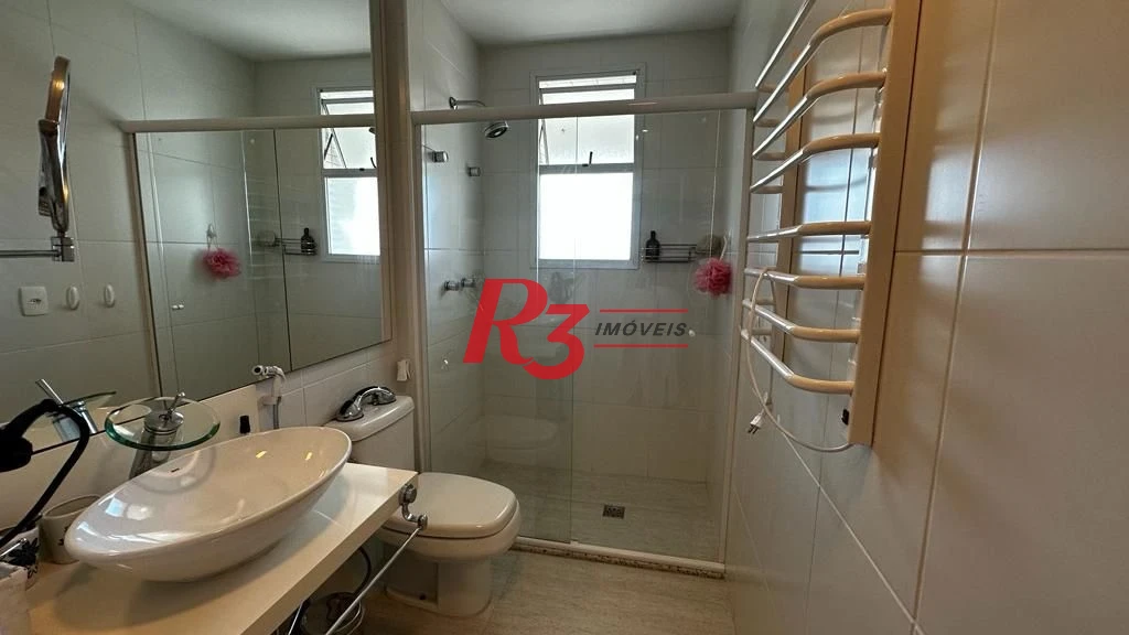 Apartamento para alugar, 181 m² por R$ 16.000,02/mês - Gonzaga - Santos/SP