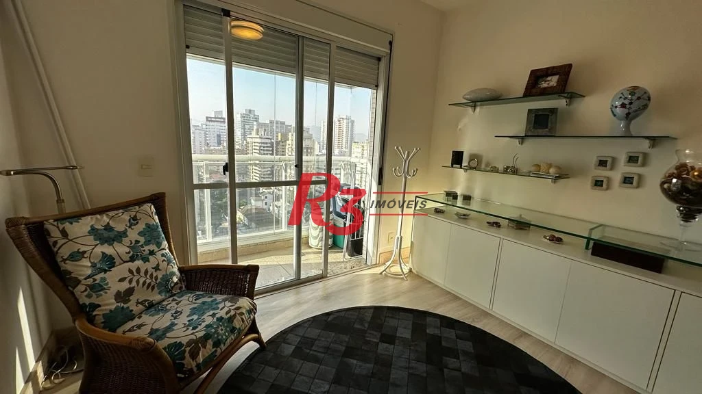 Apartamento para alugar, 181 m² por R$ 16.000,02/mês - Gonzaga - Santos/SP