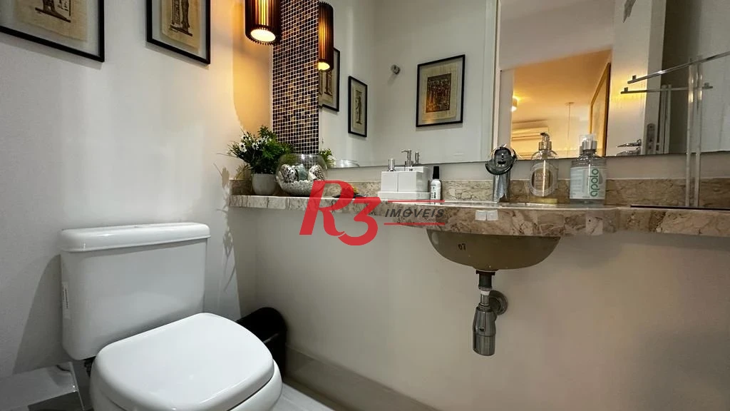 Apartamento para alugar, 181 m² por R$ 16.000,02/mês - Gonzaga - Santos/SP