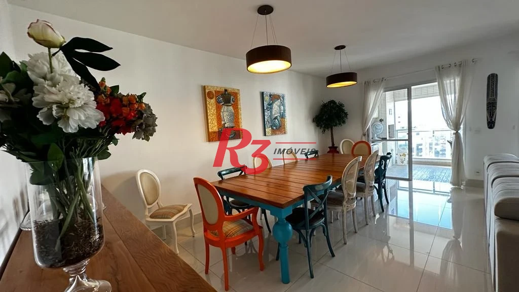 Apartamento para alugar, 181 m² por R$ 16.000,02/mês - Gonzaga - Santos/SP