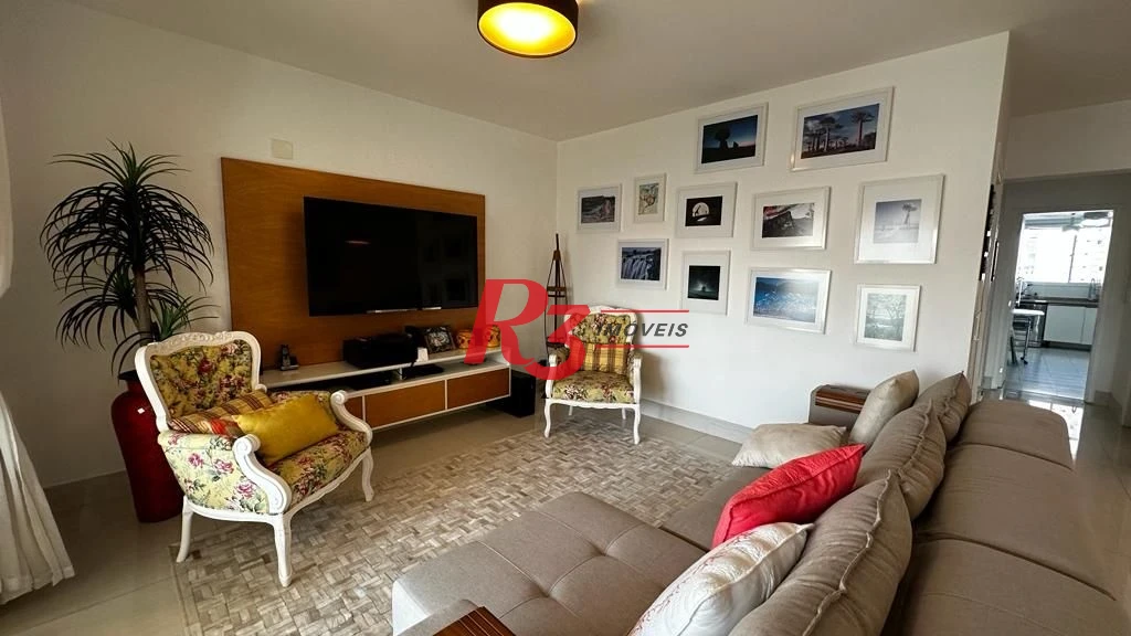 Apartamento para alugar, 181 m² por R$ 16.000,02/mês - Gonzaga - Santos/SP