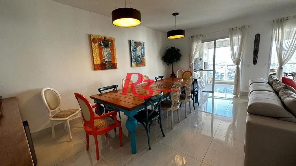 Apartamento para alugar, 181 m² por R$ 16.000,02/mês - Gonzaga - Santos/SP