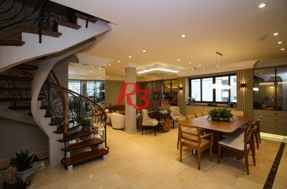 Cobertura com 4 dormitórios à venda, 377 m² por R$ 5.360.000,00 - Gonzaga - Santos/SP