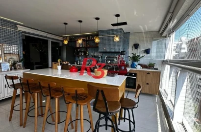 Apartamento com 4 dormitórios à venda, 254 m² por R$ 4.780.000,00 - Aparecida - Santos/SP