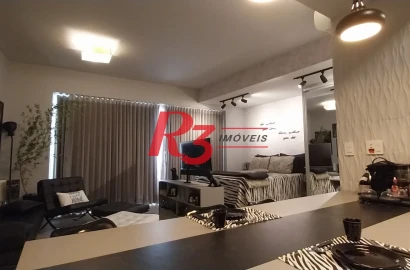Apartamento com 1 dormitório, 54 m² - venda por R$ 1.275.000,00 ou aluguel por R$ 6.300,00/mês - Pompéia - Santos/SP