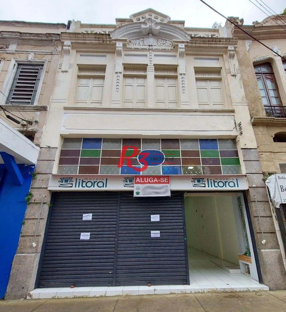 Loja para alugar, 443 m² por R$ 7.378,00/mês - Centro - Santos/SP