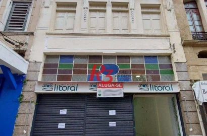Loja para alugar, 443 m² por R$ 7.378,00/mês - Centro - Santos/SP