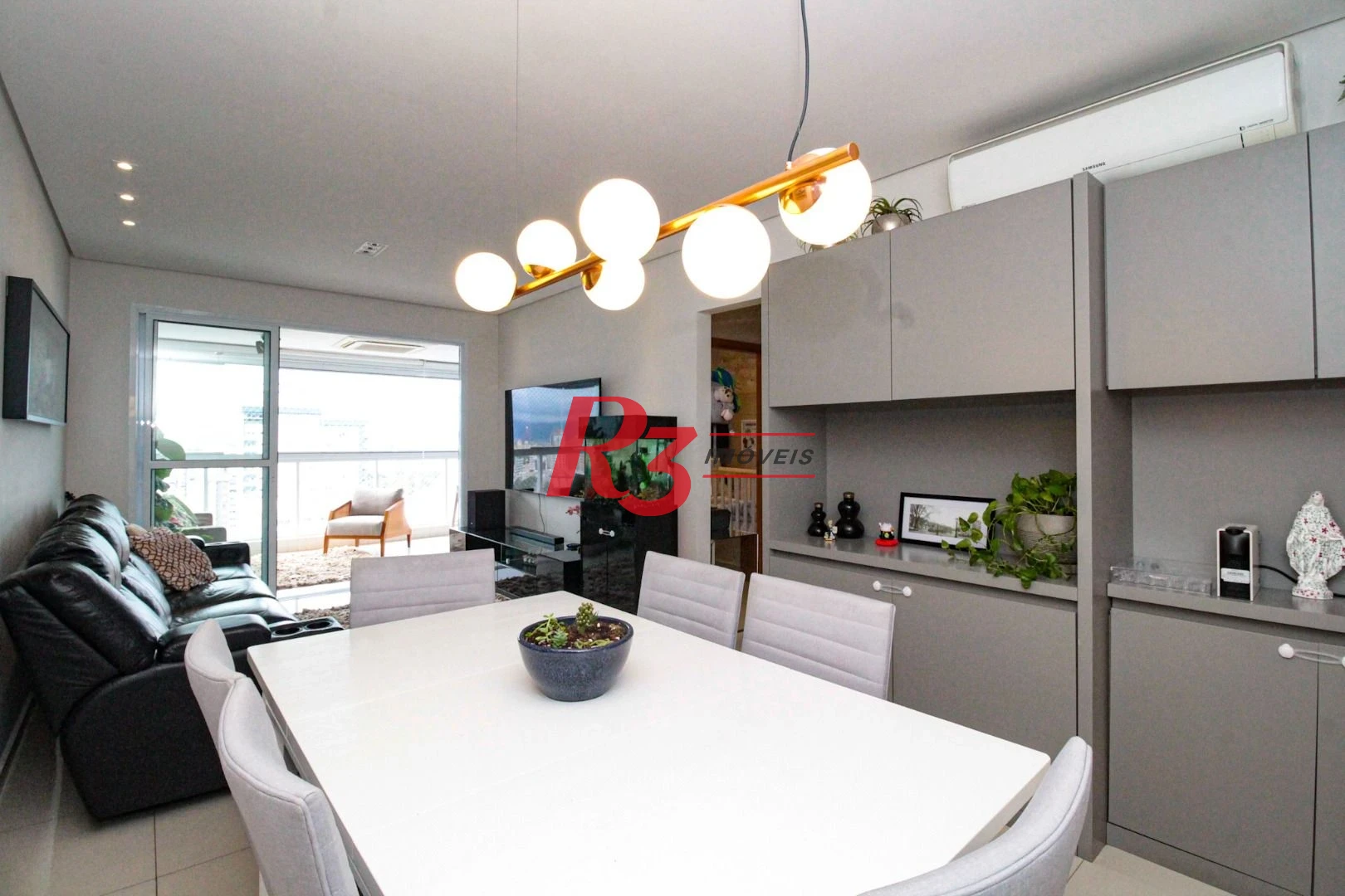 Apartamento com 3 dormitórios à venda, 129 m² por R$ 1.800.000,00 - Aparecida - Santos/SP