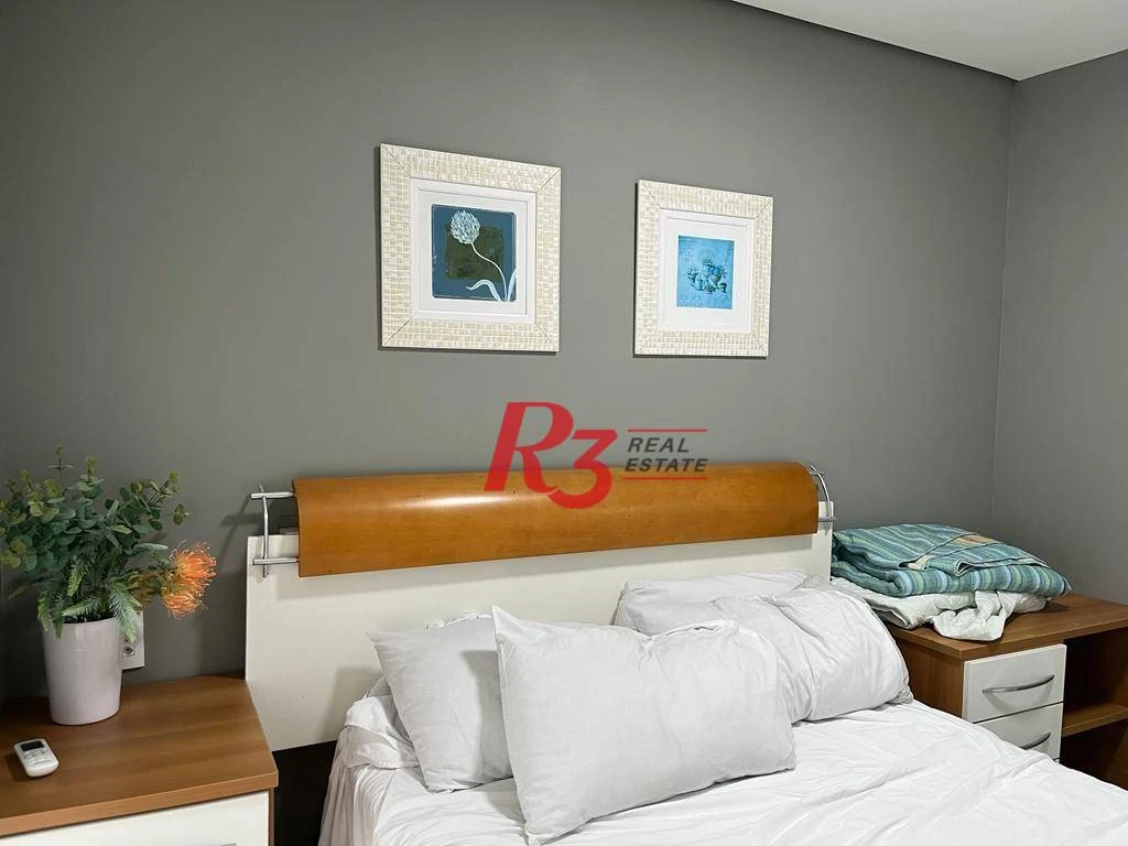 Apartamento com 1 dormitório para alugar, 54 m² por R$ 5.900,00/mês - Pompéia - Santos/SP