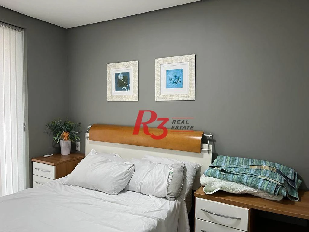 Apartamento com 1 dormitório para alugar, 54 m² por R$ 5.900,00/mês - Pompéia - Santos/SP