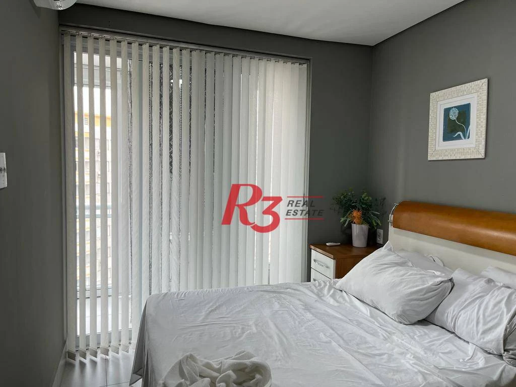 Apartamento com 1 dormitório para alugar, 54 m² por R$ 5.900,00/mês - Pompéia - Santos/SP