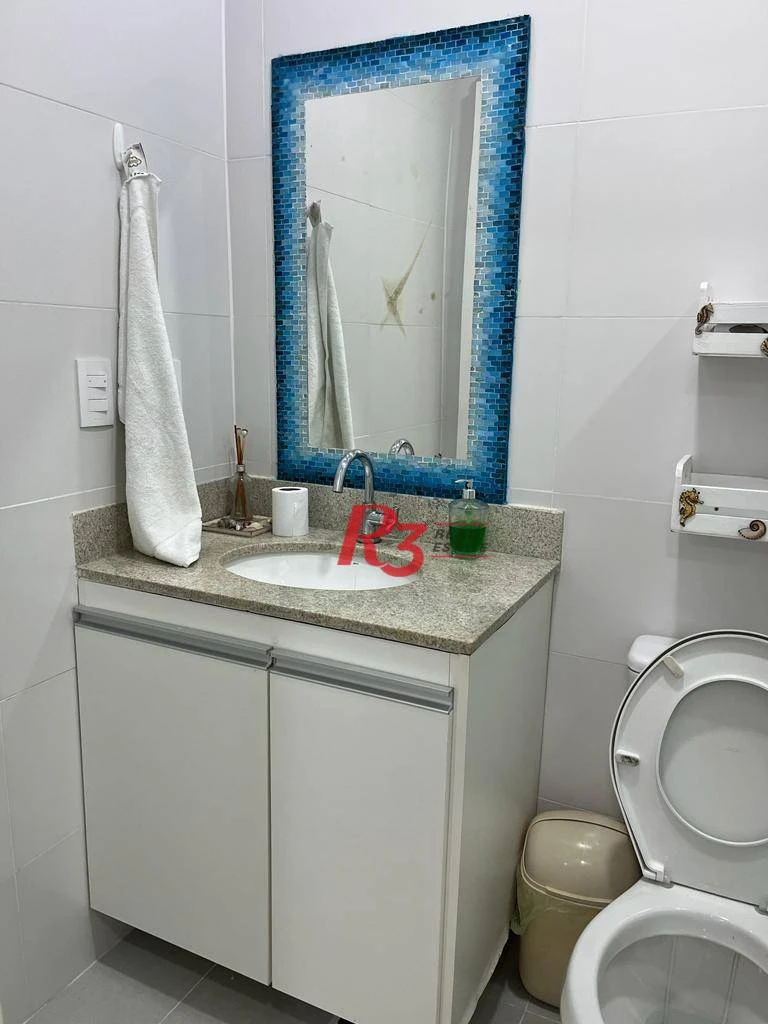 Apartamento com 1 dormitório para alugar, 54 m² por R$ 5.900,00/mês - Pompéia - Santos/SP