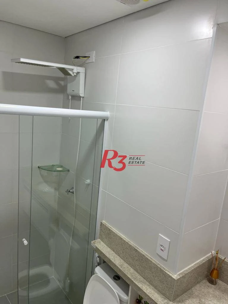 Apartamento com 1 dormitório para alugar, 54 m² por R$ 5.900,00/mês - Pompéia - Santos/SP