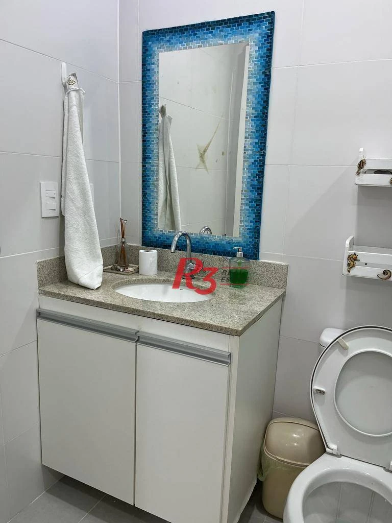 Apartamento com 1 dormitório para alugar, 54 m² por R$ 5.900,00/mês - Pompéia - Santos/SP
