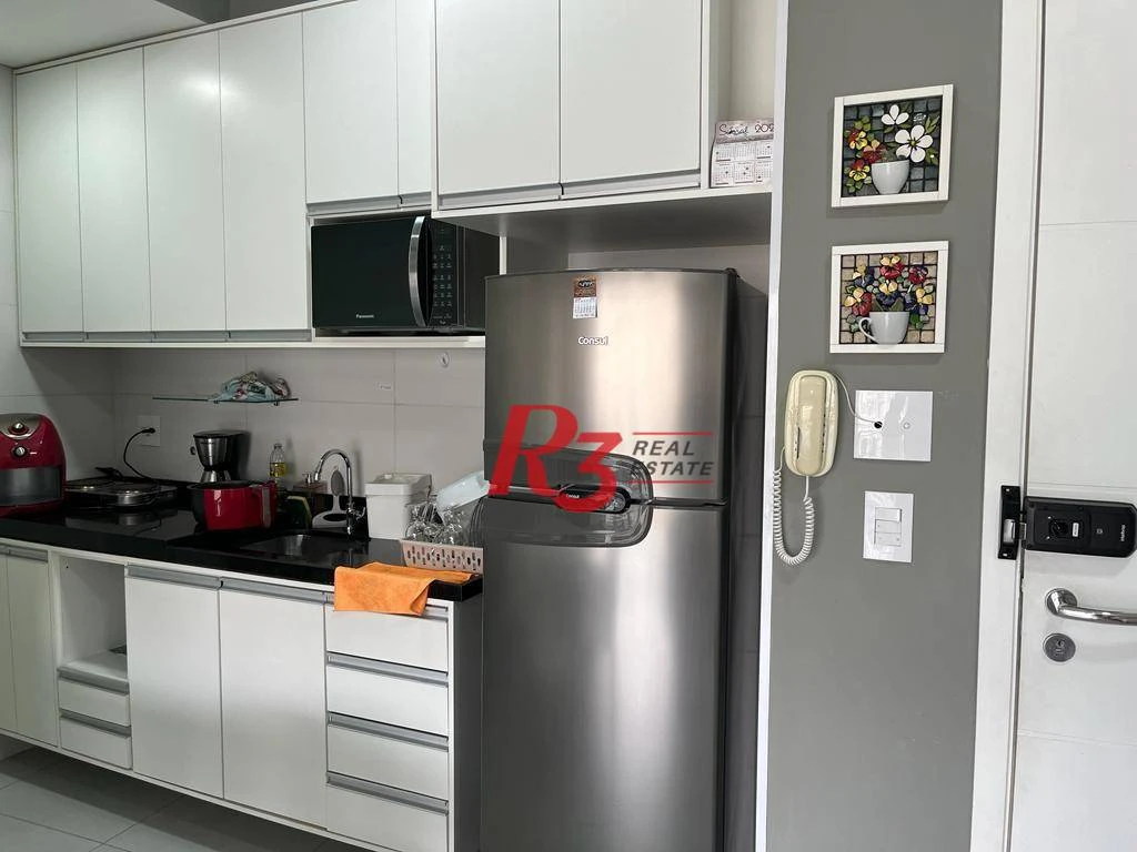 Apartamento com 1 dormitório para alugar, 54 m² por R$ 5.900,00/mês - Pompéia - Santos/SP