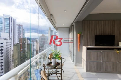 Apartamento para alugar, 54 m² por R$ 5.900,00/mês - Pompéia - Santos/SP