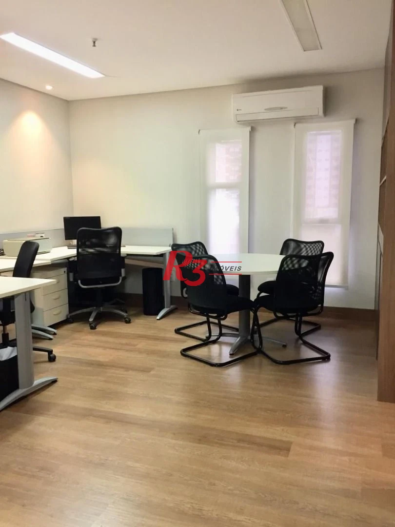 Excelente sala comercial mobiliada em Santos