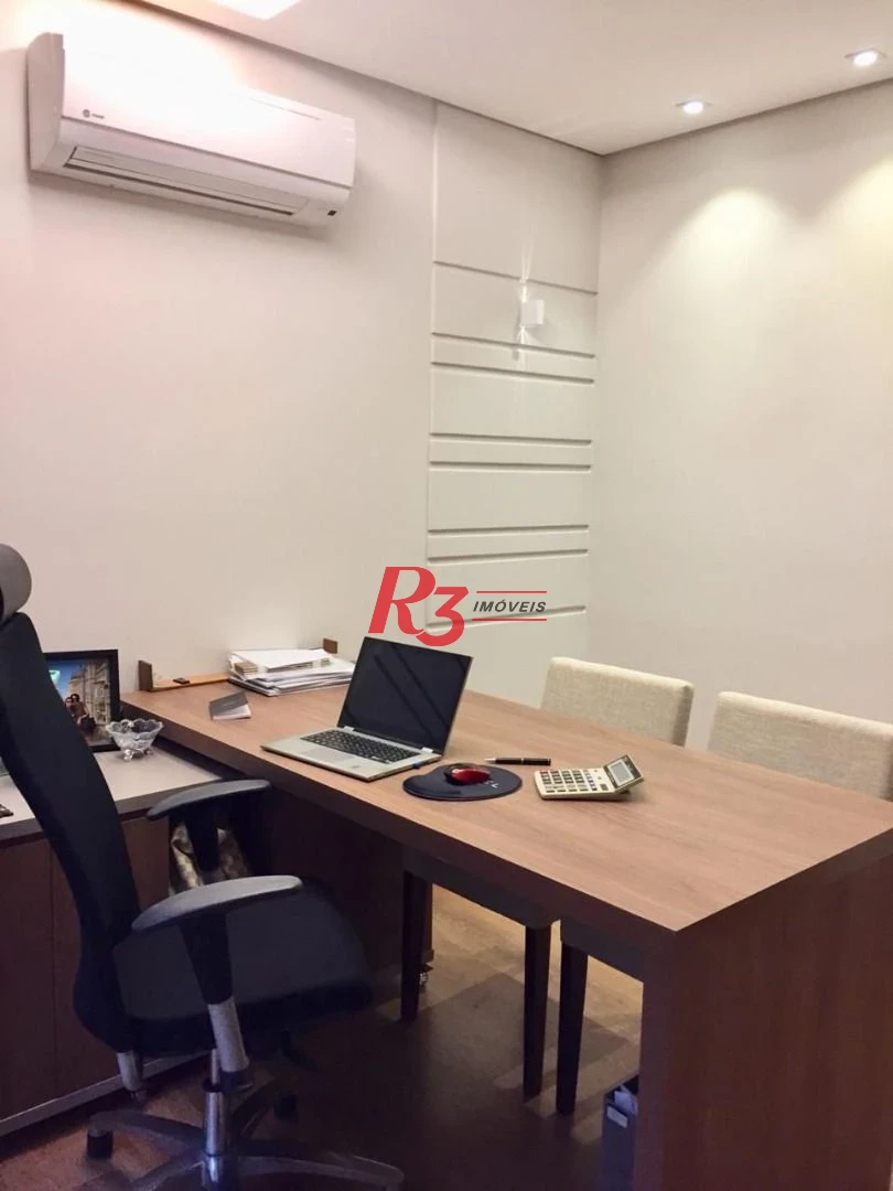 Excelente sala comercial mobiliada em Santos