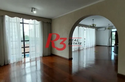Apartamento para alugar, 280 m² por R$ 7.500,00/mês - Aparecida - Santos/SP